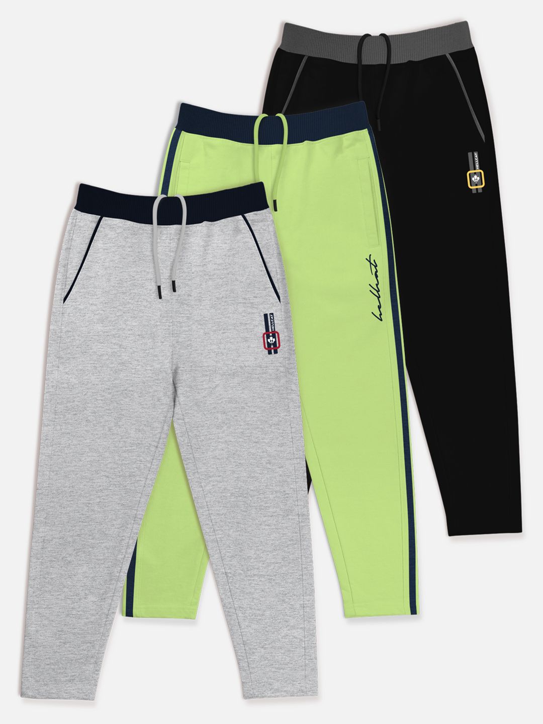 HELLCAT Boys Pack Of 3 Solid Track Pants-image-6