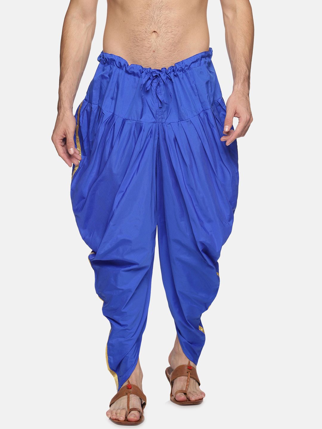 Sethukrishna Men Blue Solid Dhoti Pant-picture-37