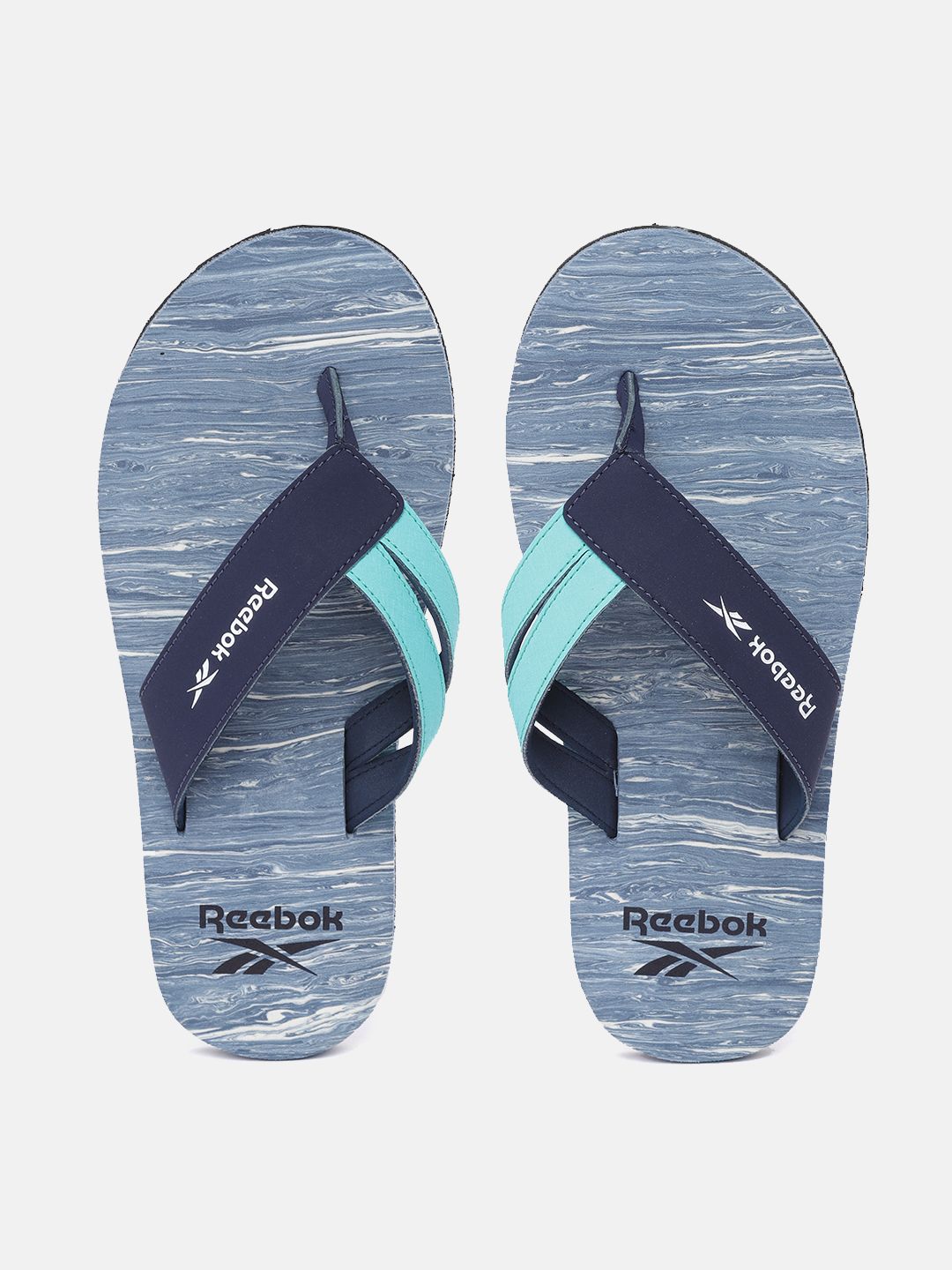 Reebok white store flip flops