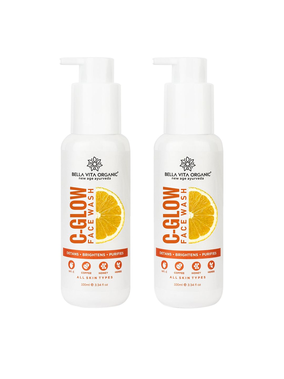 Bella Vita Organic Adults Set of 2 Vitamin C Glow Face Wash - 100 ml each-picture-18