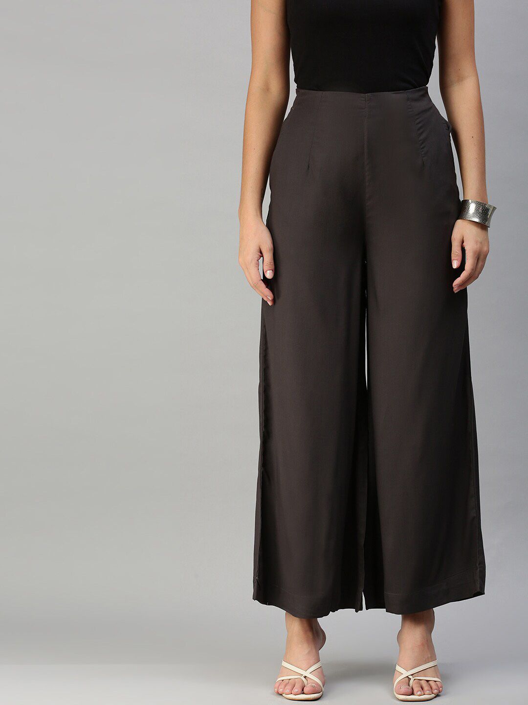 De Moza Women Charcoal Palazzos-picture-37
