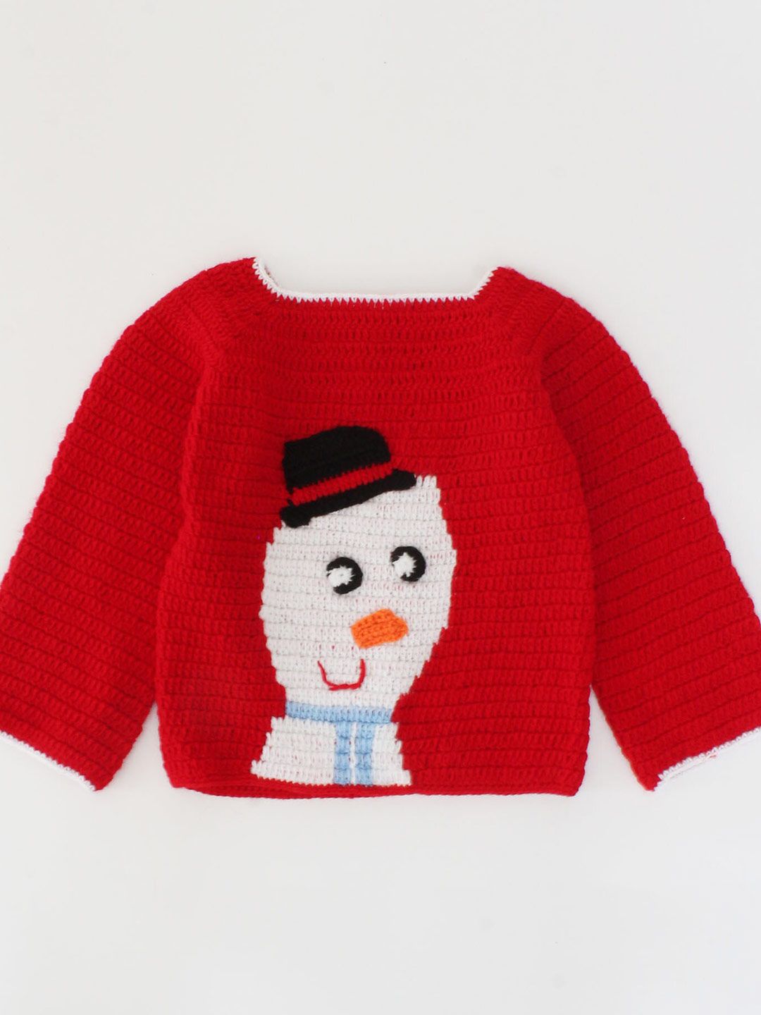 Woonie Unisex Kids Red & White Humour and Comic Pullover-picture-22