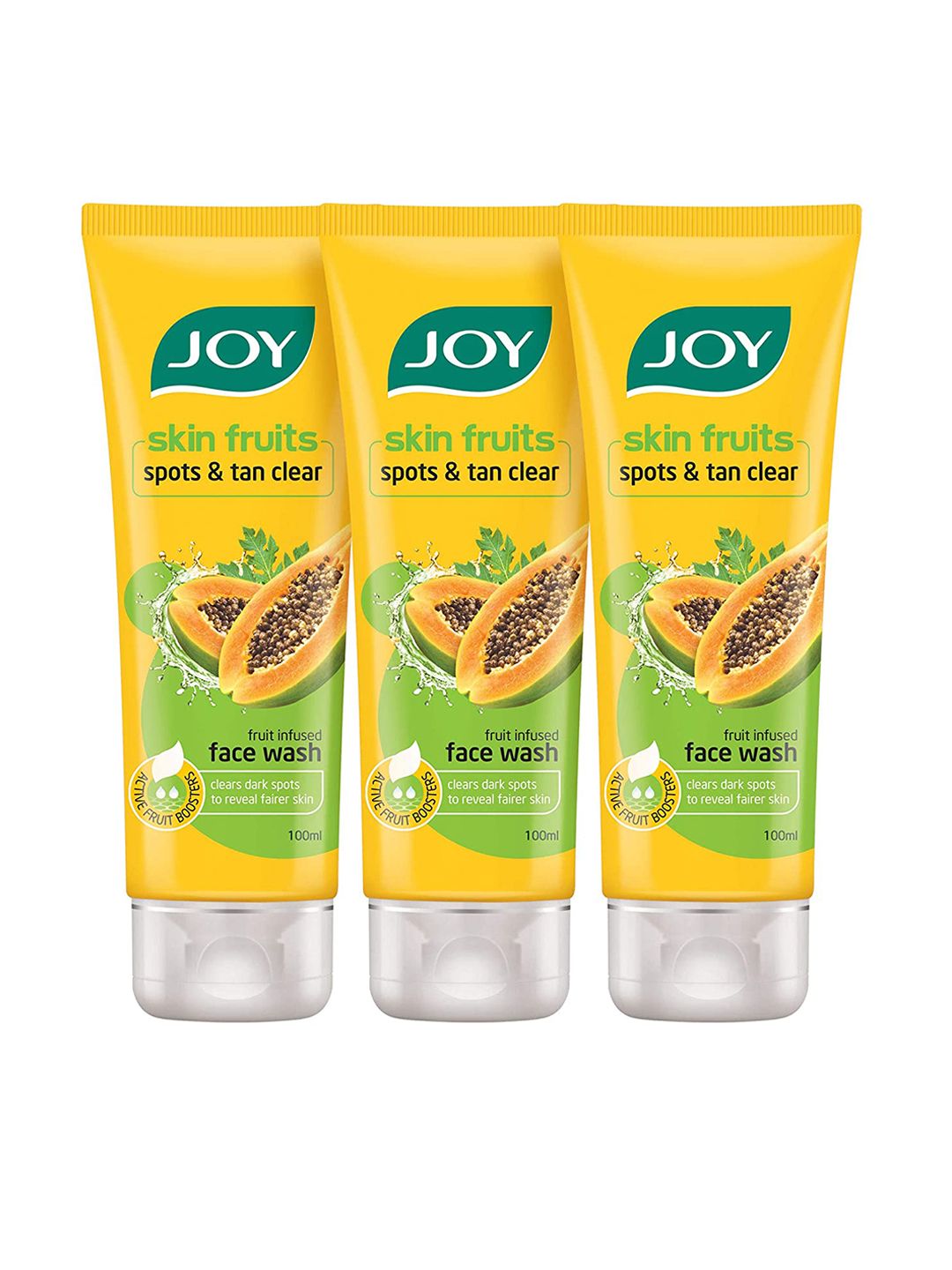JOY Set of 3 Papaya Face Wash for Bright & Glowing Skin - 100ml Each-image-40