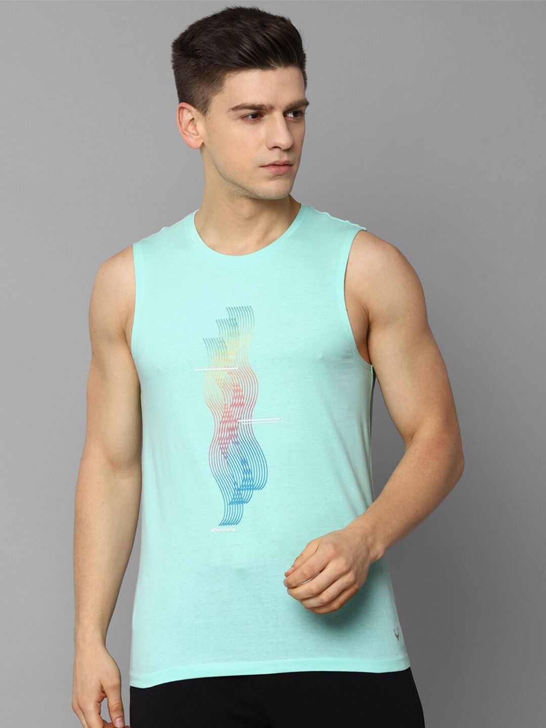 Allen Solly Tribe Men's Green Printed T-shirt