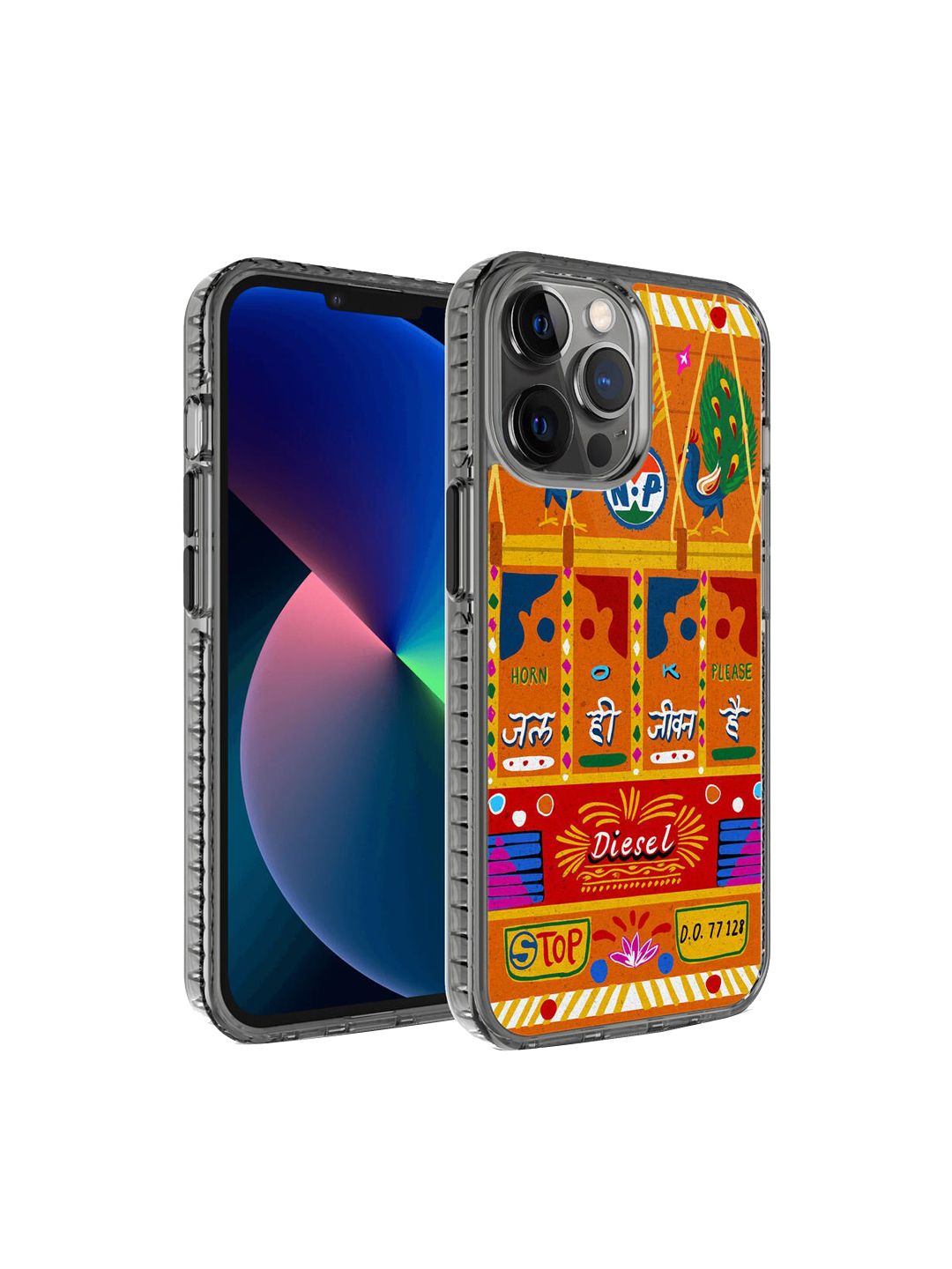 DailyObjects Orange & Red Jal Jeevan Truckback Stride 2.0 iPhone 12 Pro Max Phone Case-image-25