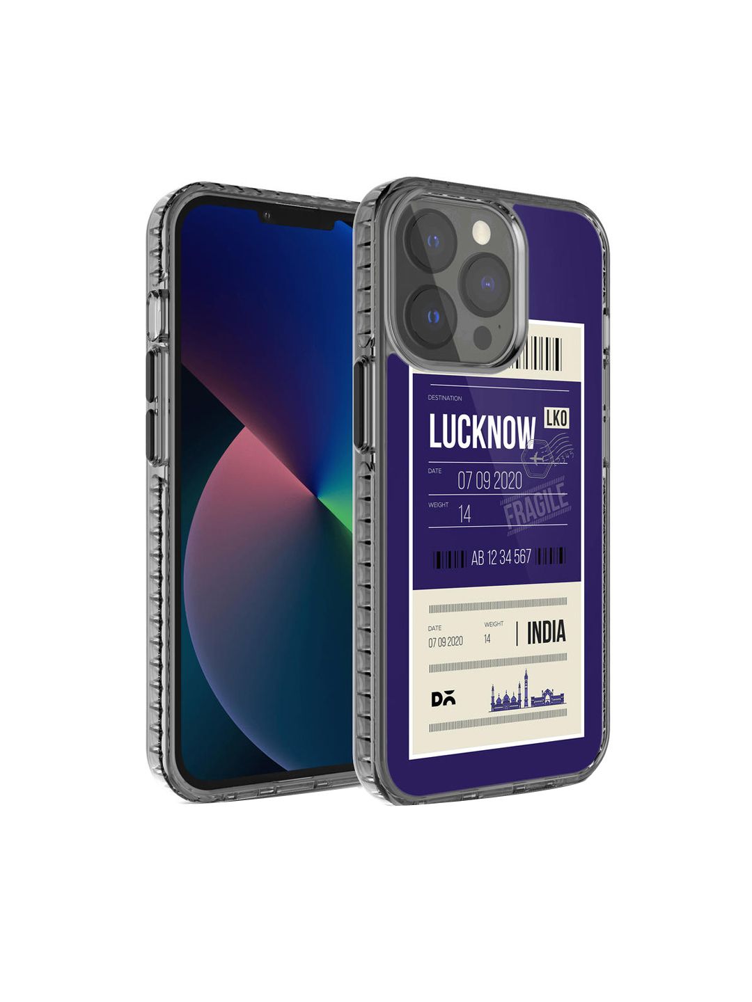 DailyObjects Blue & Grey Printed Lucknow City Tag Stride 2.0 iPhone 13 Pro Phone Case-picture-55