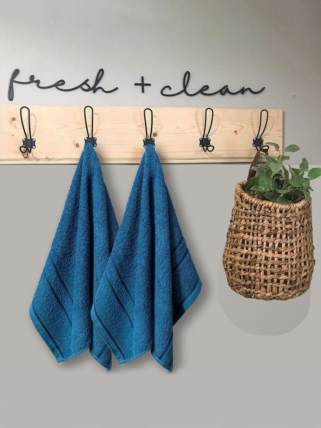 YK Kids Set Of 2 Sandy Solid Pure Cotton 380 GSM Hand Towels-picture-39