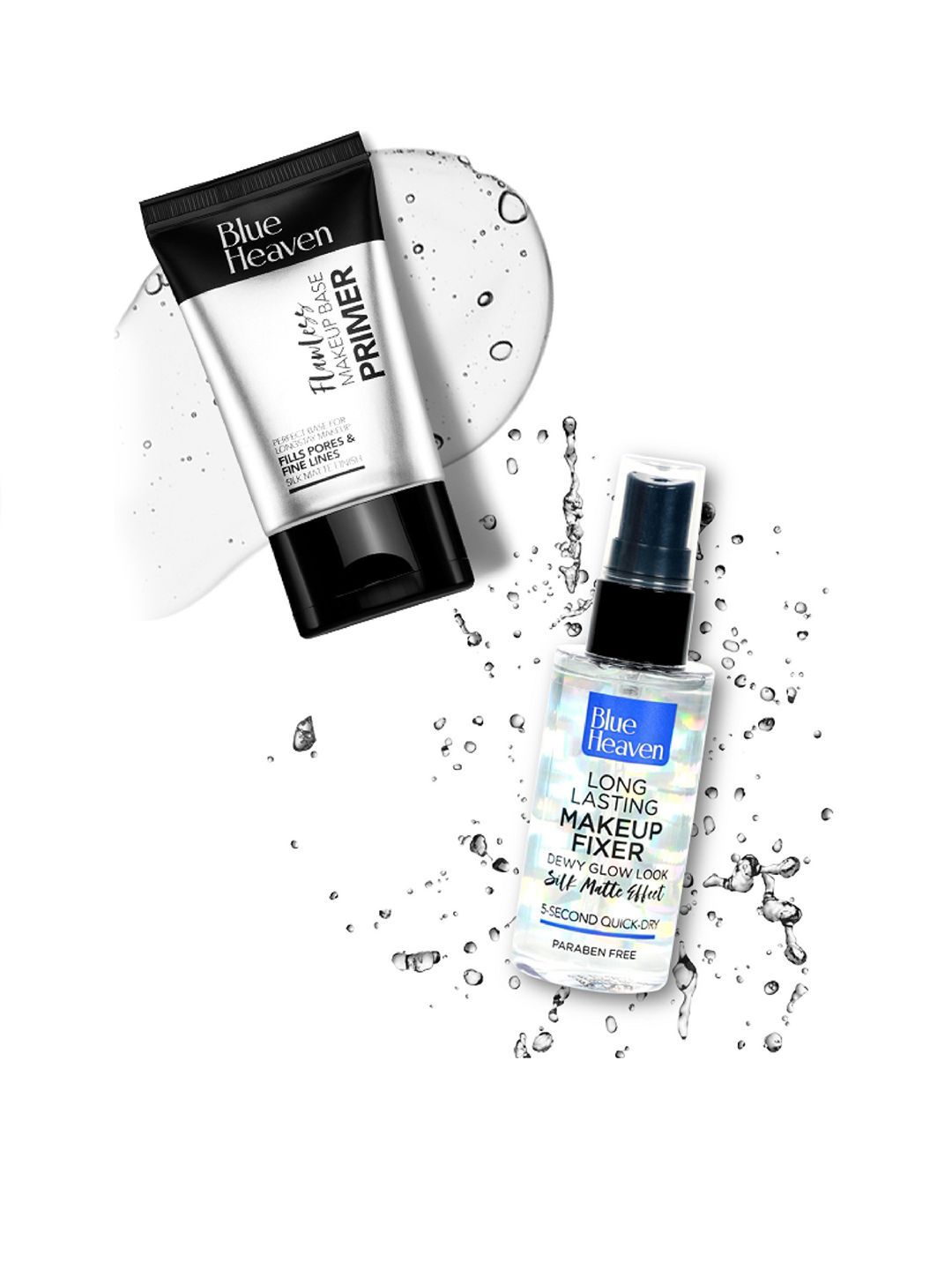 Blue Heaven Flawless Makeup Base Primer 30 g & Long Lasting Makeup Fixer Combo 60 ml