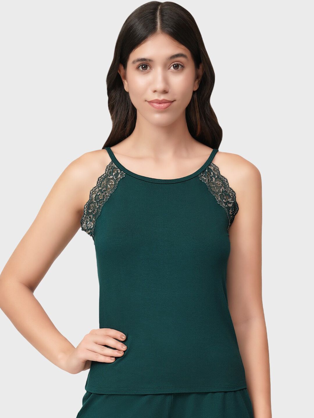 Amante Women Green Solid Camisole-picture-14