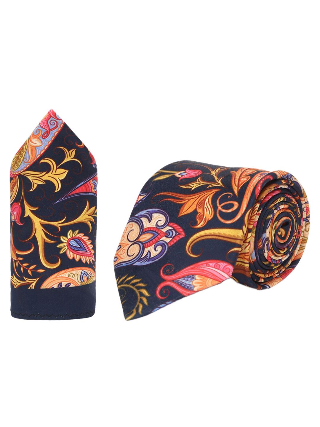 Tossido Men Blue Printed Neck Tie & Pocket Square Gift Set-picture-24