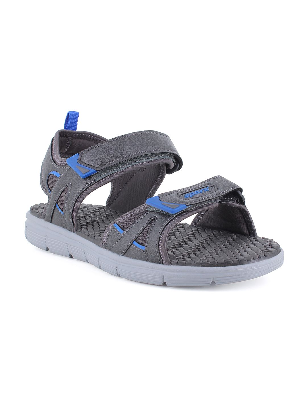 Sparx Men Grey & Blue Printed Sports Sandals-image-23