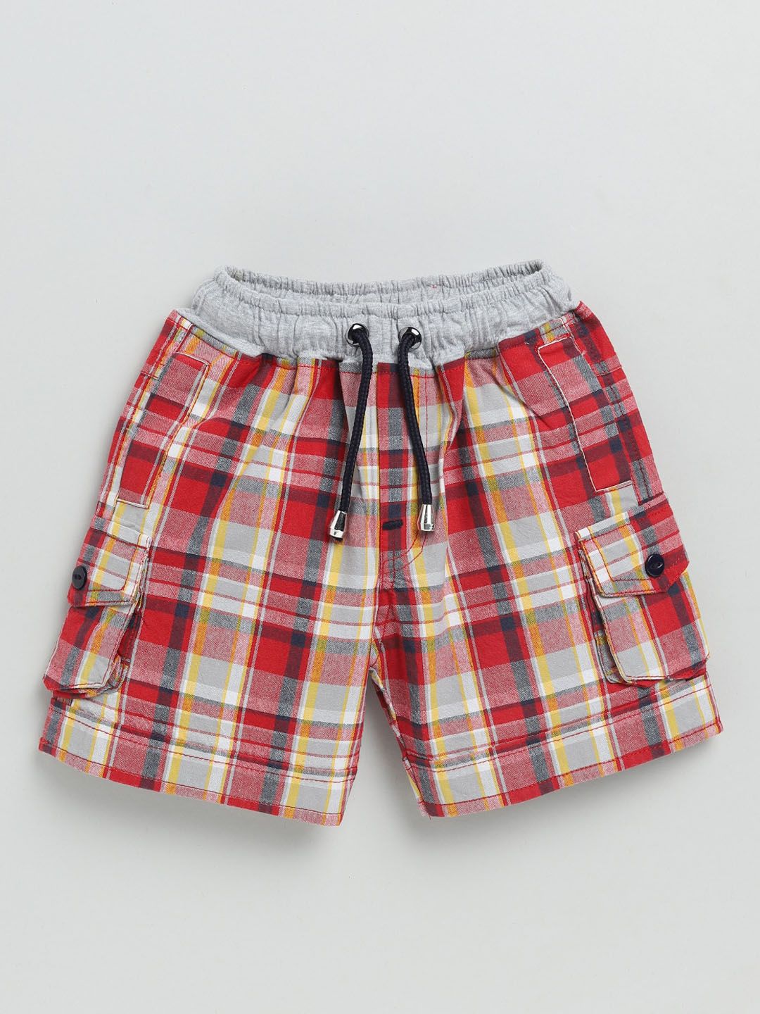 Nottie Planet Boys Red Checked Shorts-picture-27