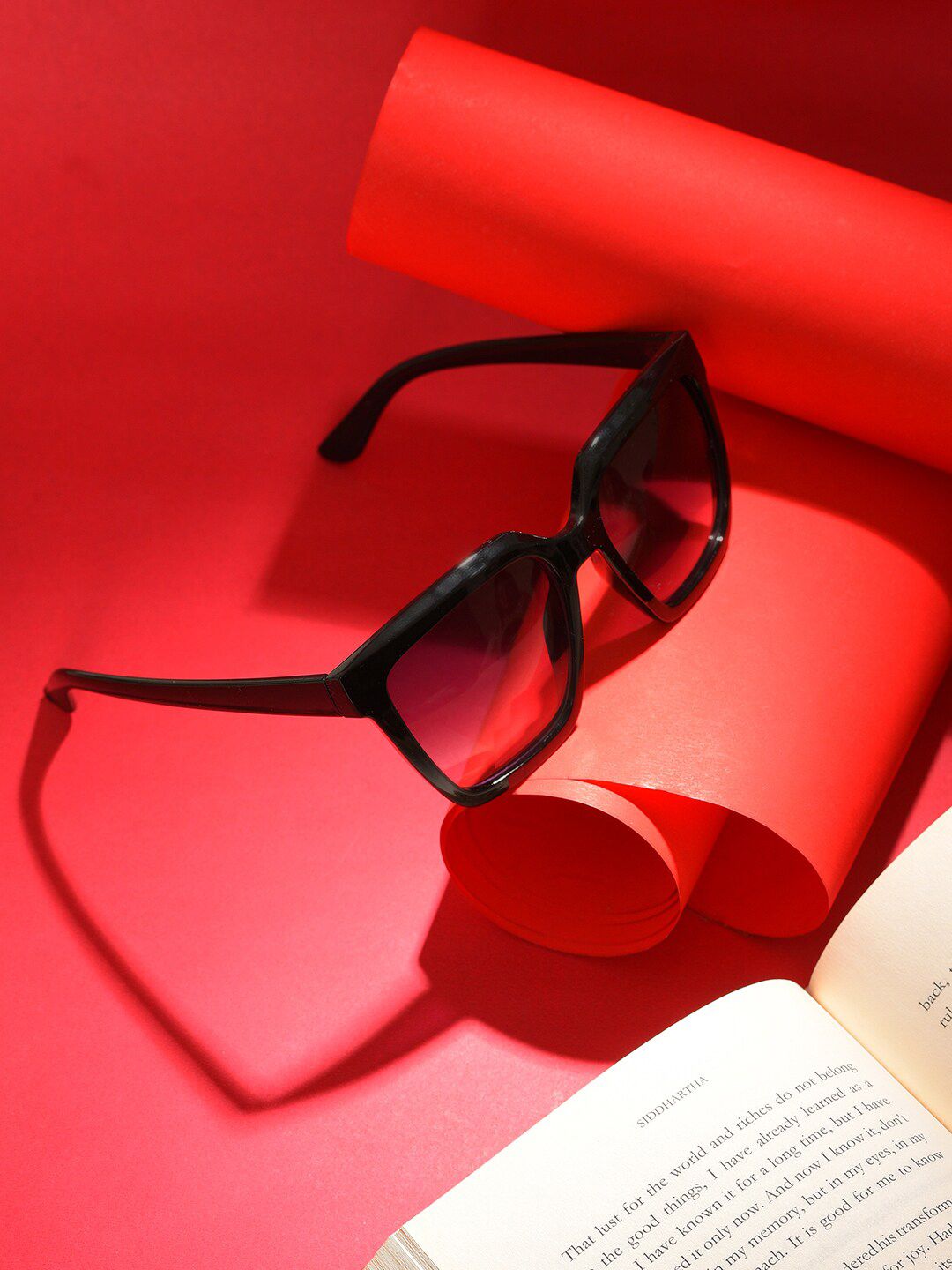 HAUTE SAUCE by Campus Sutra Women Purple Lens & Black Butterfly Sunglasses with UV Protected Lens-image-26