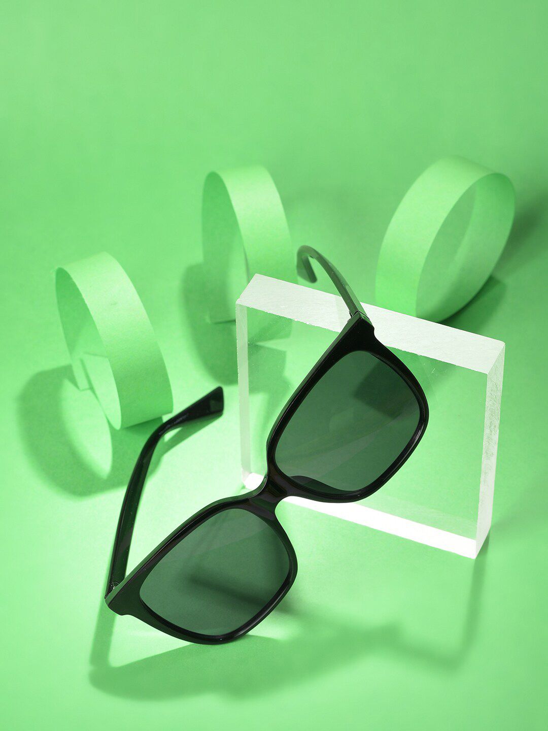 HAUTE SAUCE by Campus Sutra Women Black Lens & Black Butterfly Sunglasses with UV Protected Lens-image-21