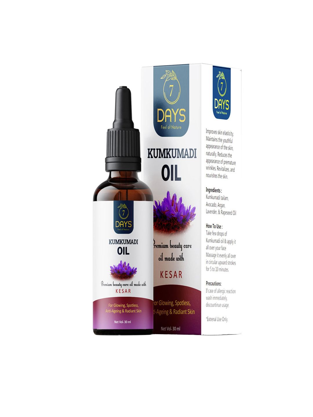 7daysnatural 7 DAYS Kumkumadi Face Oil 30ml-picture-43