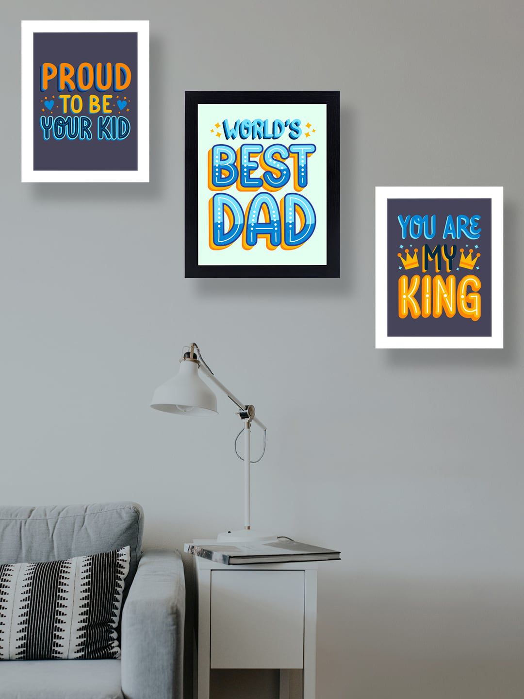 Golden Peacock Set Of 3 Multi-Colored Best Dad Gift Set-picture-2