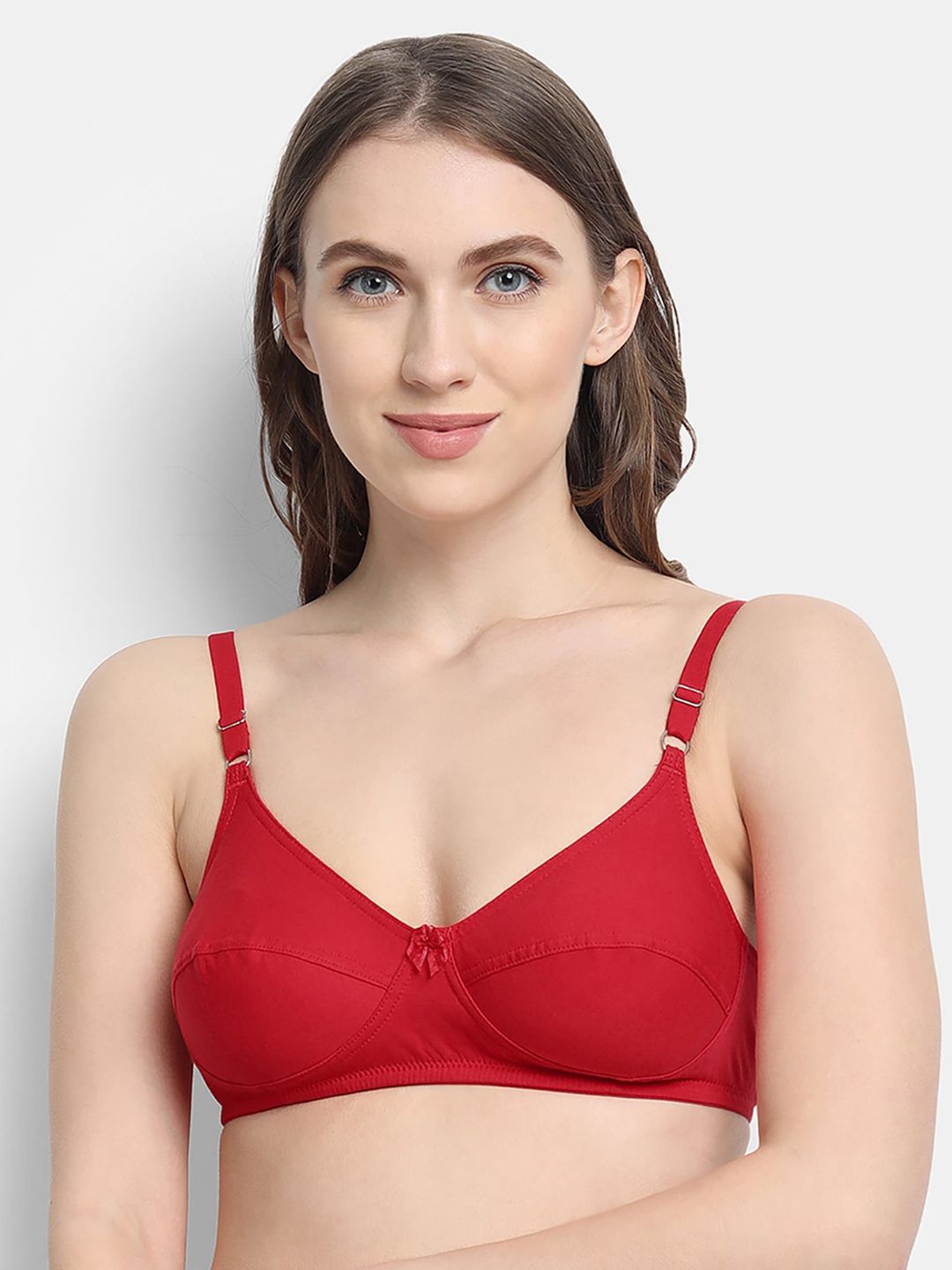 VStar Women Red Solid Bra-image-29