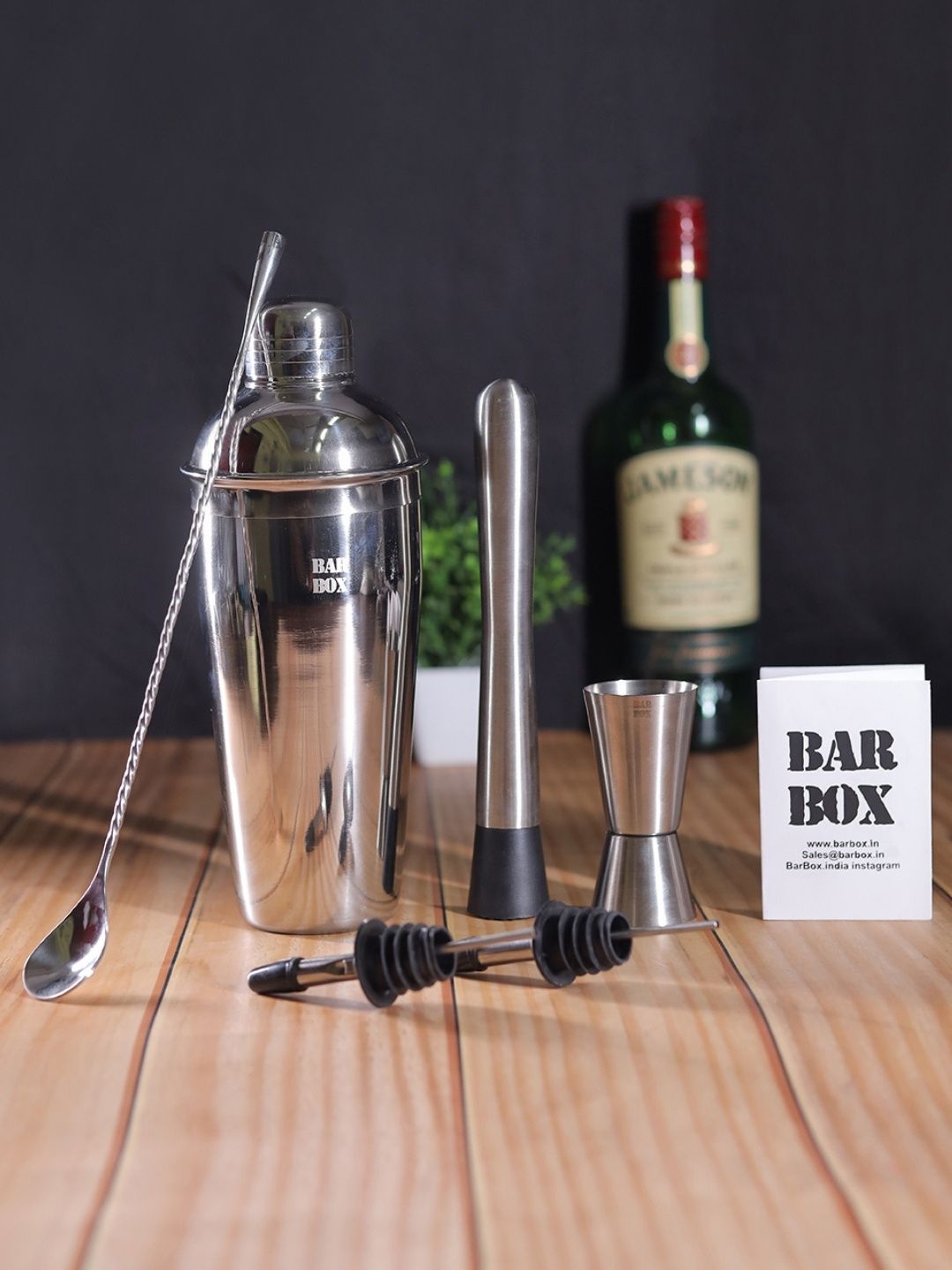 BAR BOX Silver-Toned 7 Pieces Barware Tools-picture-50