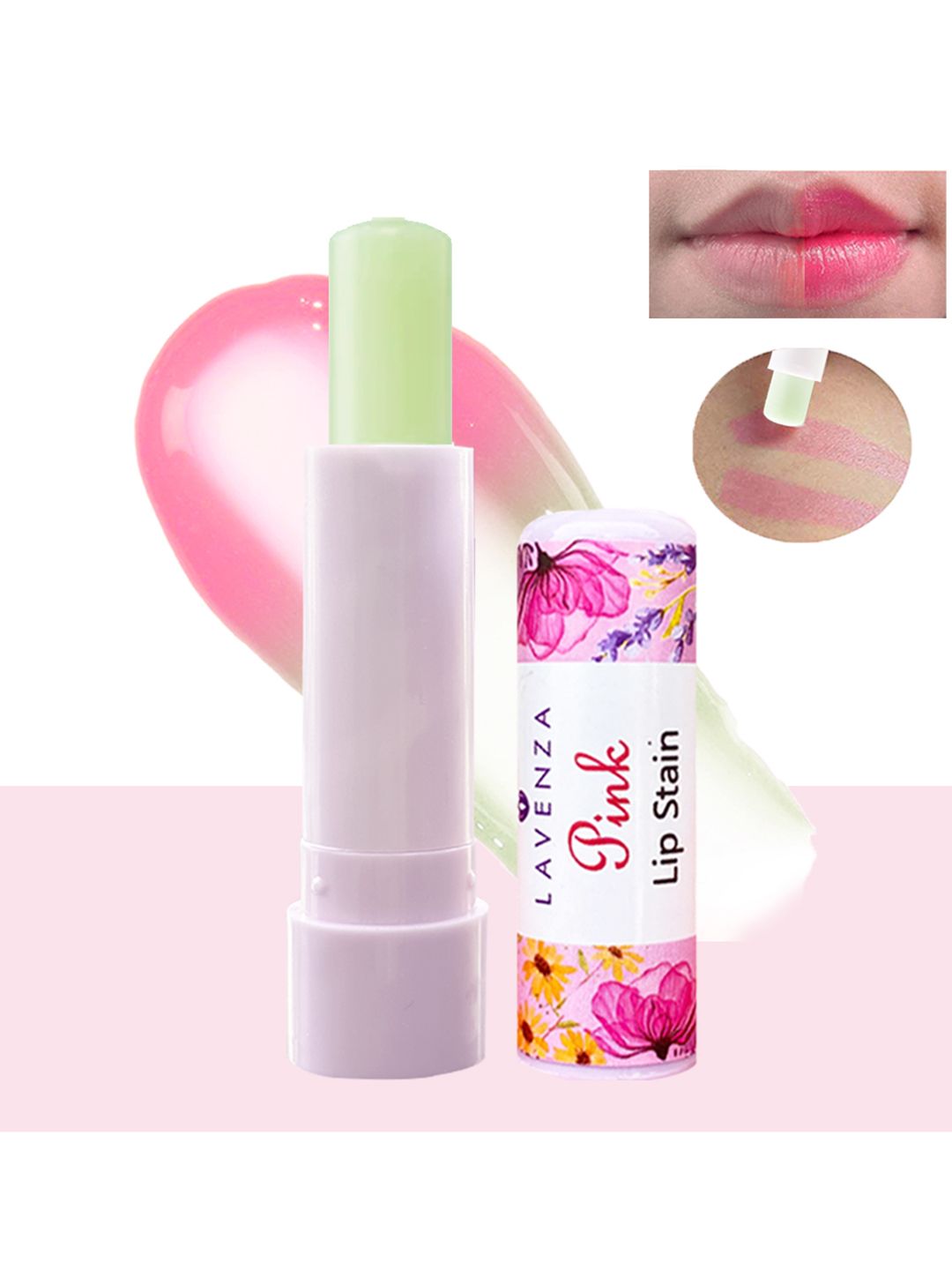 LAVENZA pH Changing Natural & Long Lasting 2in1 Lip Balm + Lipstain 5 g - Pink-picture-42