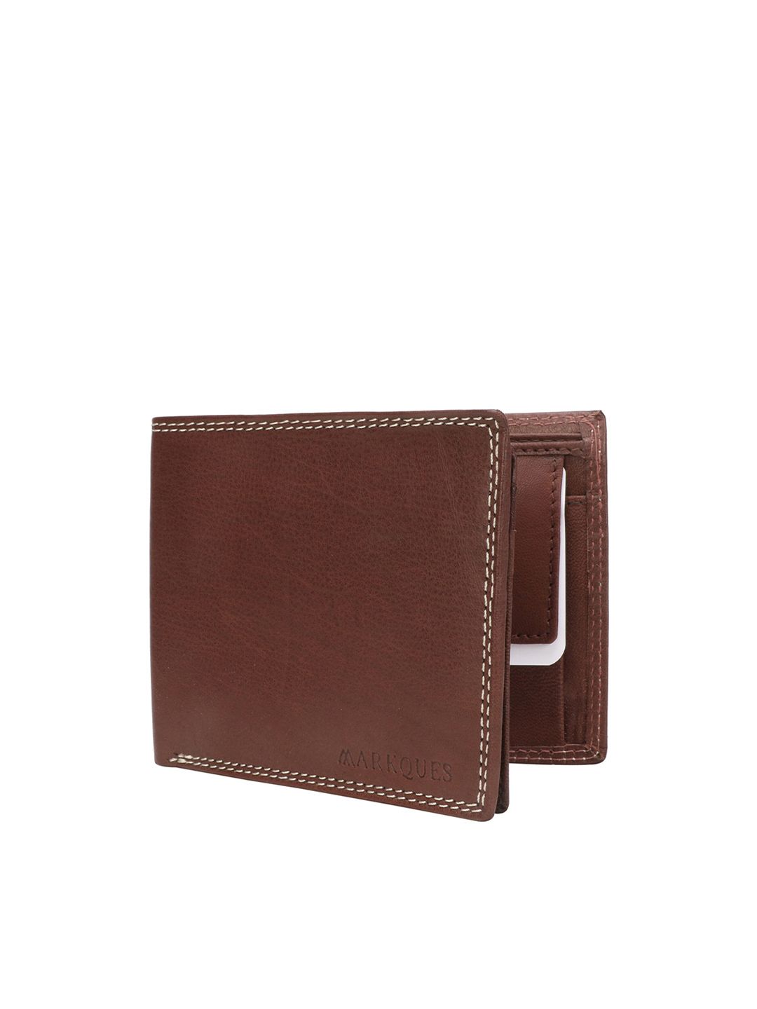 MARKQUES Men Brown Leather Two Fold Wallet-picture-38