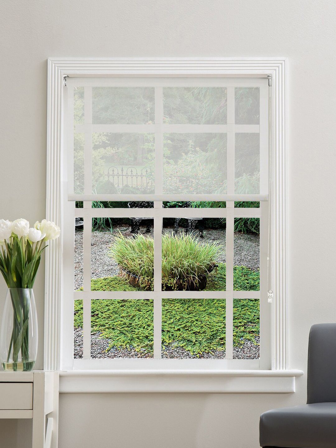 Deco Window Off White Sunscreen Roller Room Darkening Window Blinds-image-44