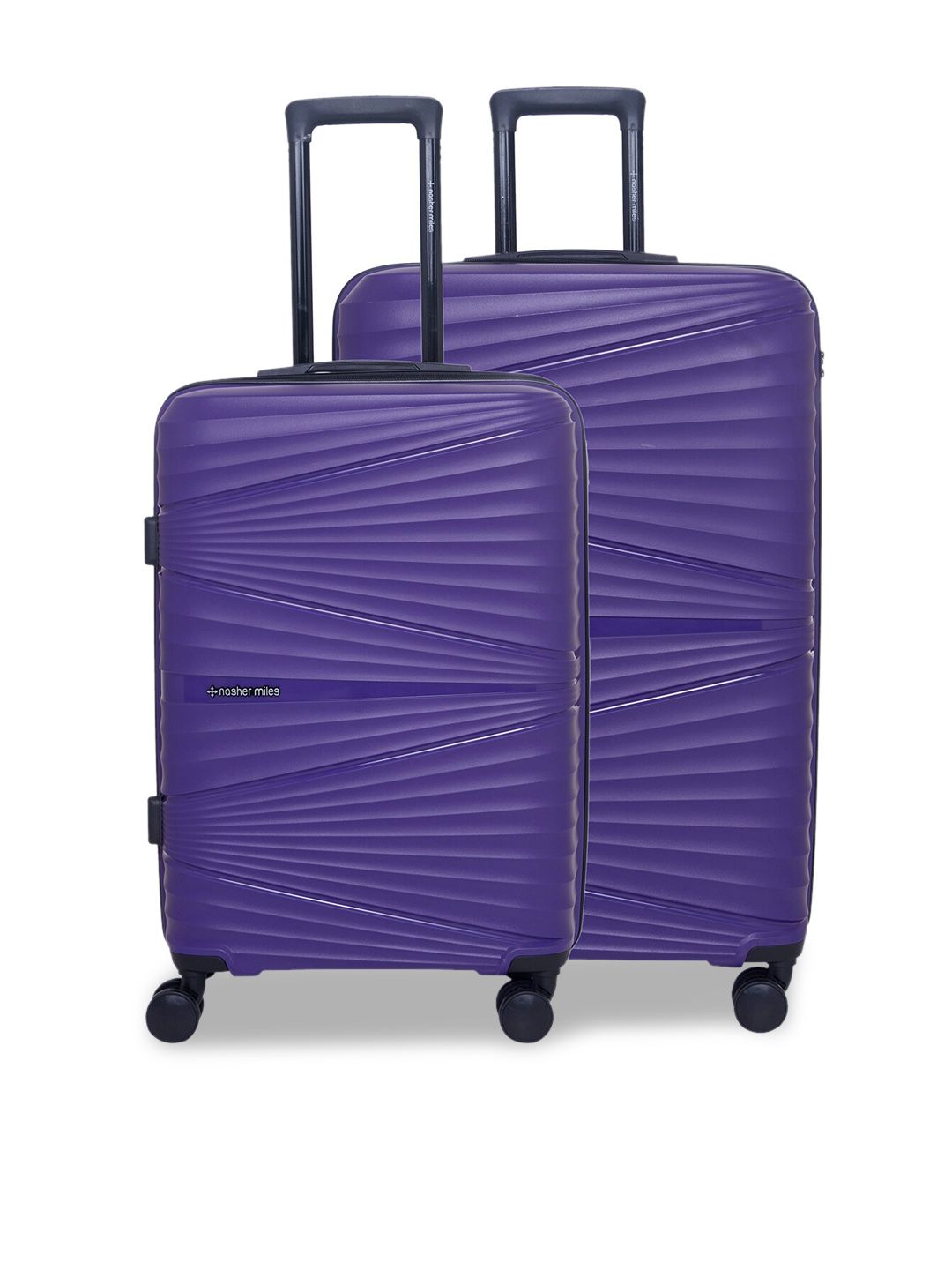 Nasher Miles Set of 2 Purple Textured Trolley Bags-picture-13