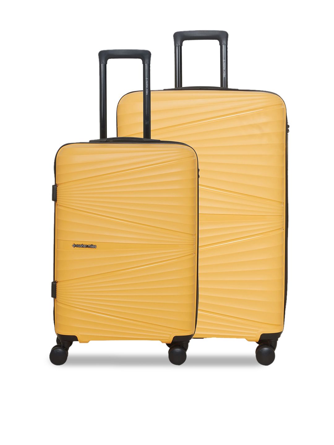 Nasher Miles Set Of 2 Yellow Solid Hard-Sided Trolley Bags-picture-49