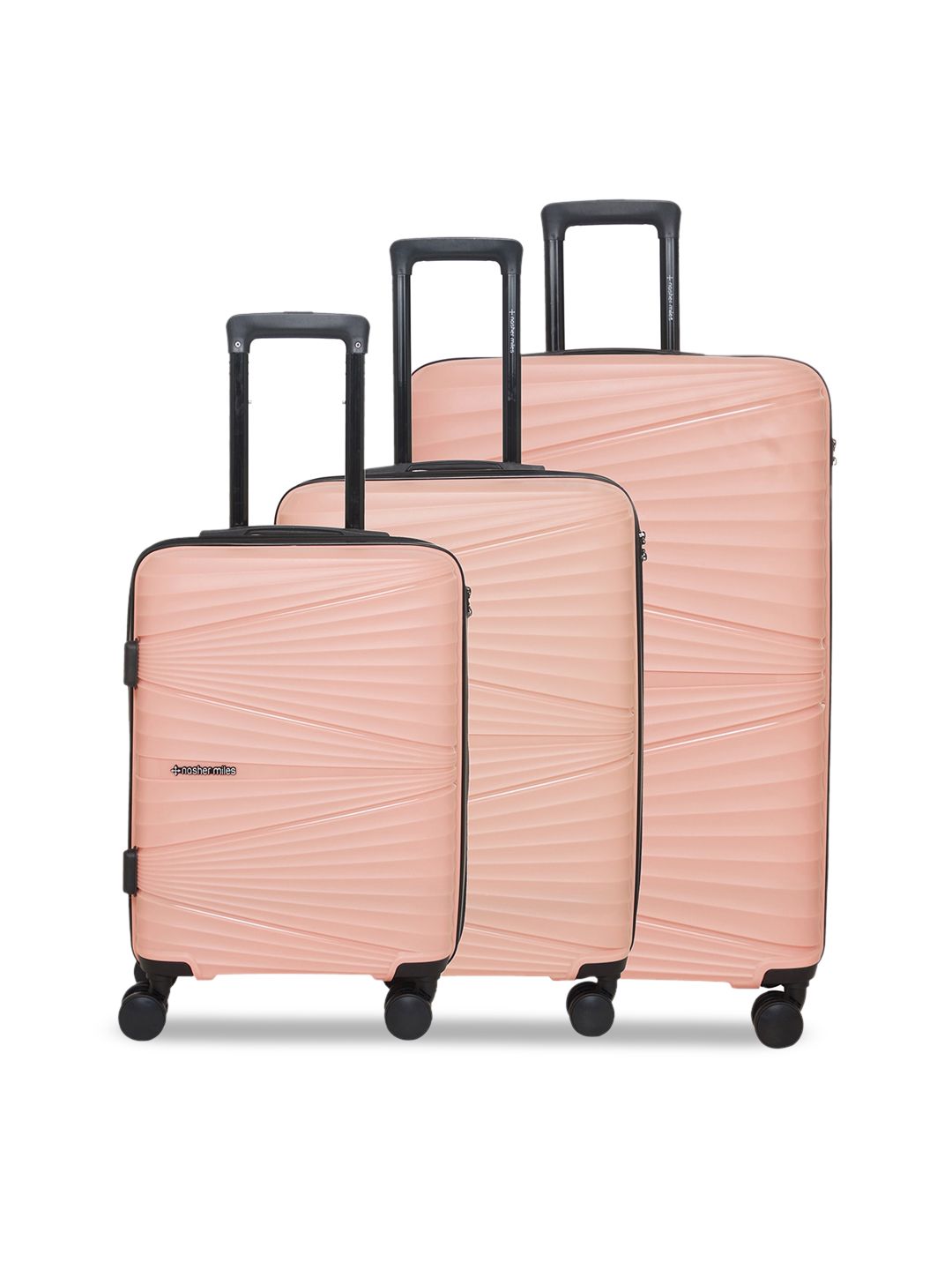 Nasher Miles Set Of 3 Mumbai Solid Hard Trolley Bags