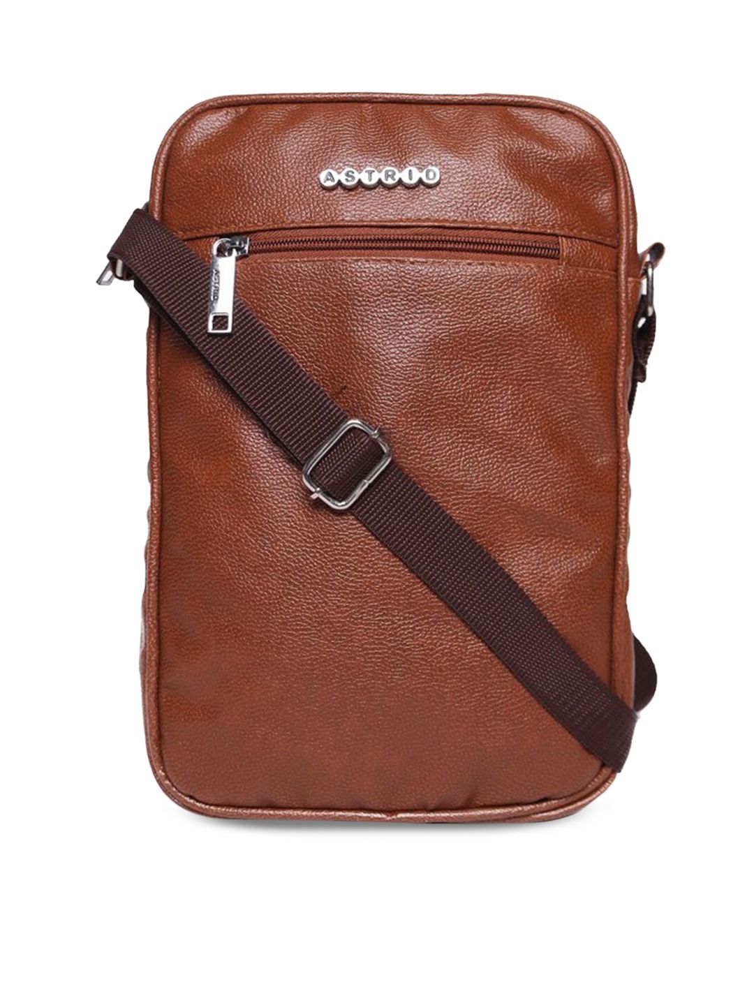ASTRID Women Brown PU Textured Sling Bag-image-36