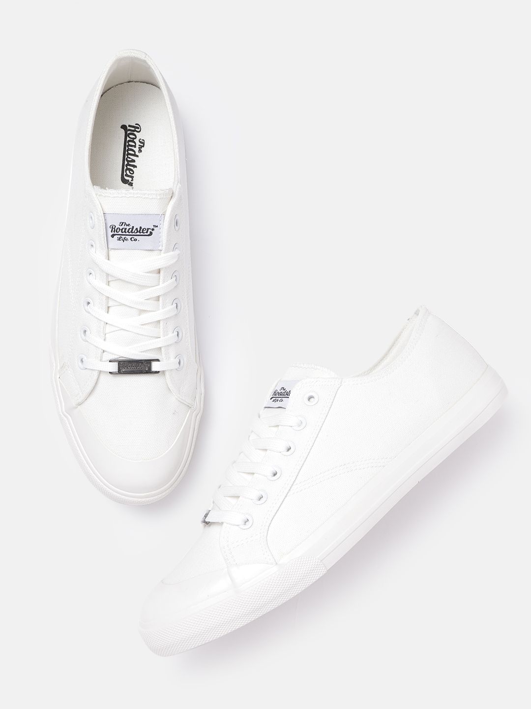 Buy Roadster Men White Sneakers  - Casual Shoes for Men 1869356 | Myntra