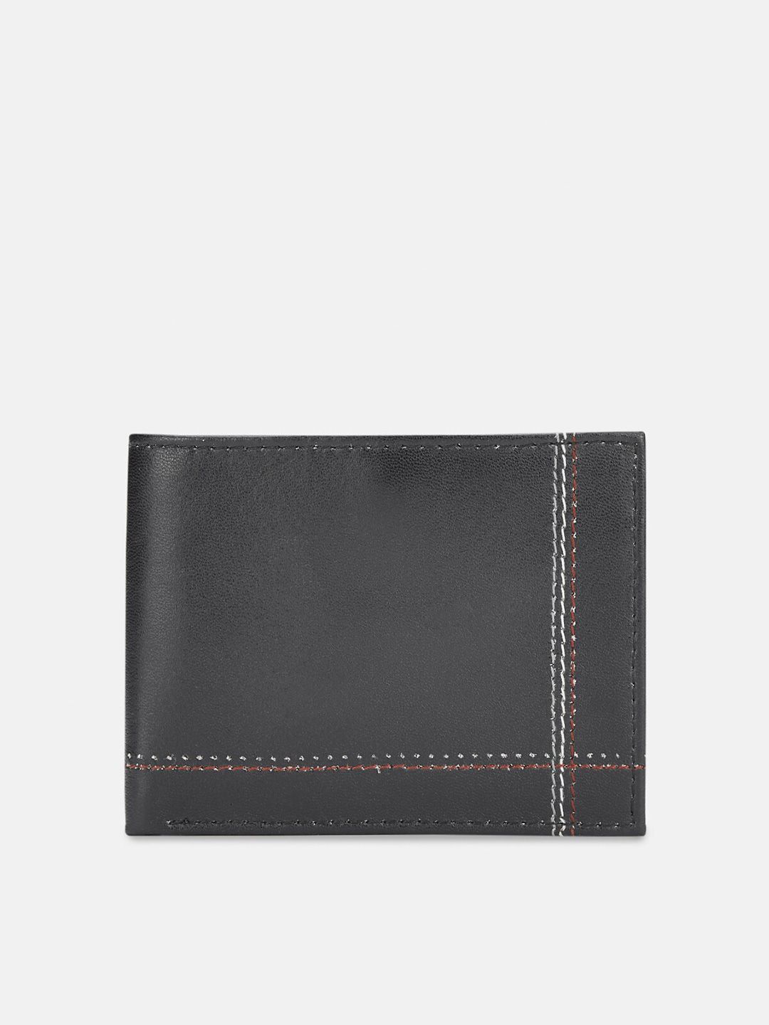 RICHARD PARKER by Pantaloons Men Black Leather Two Fold Wallet-picture-16