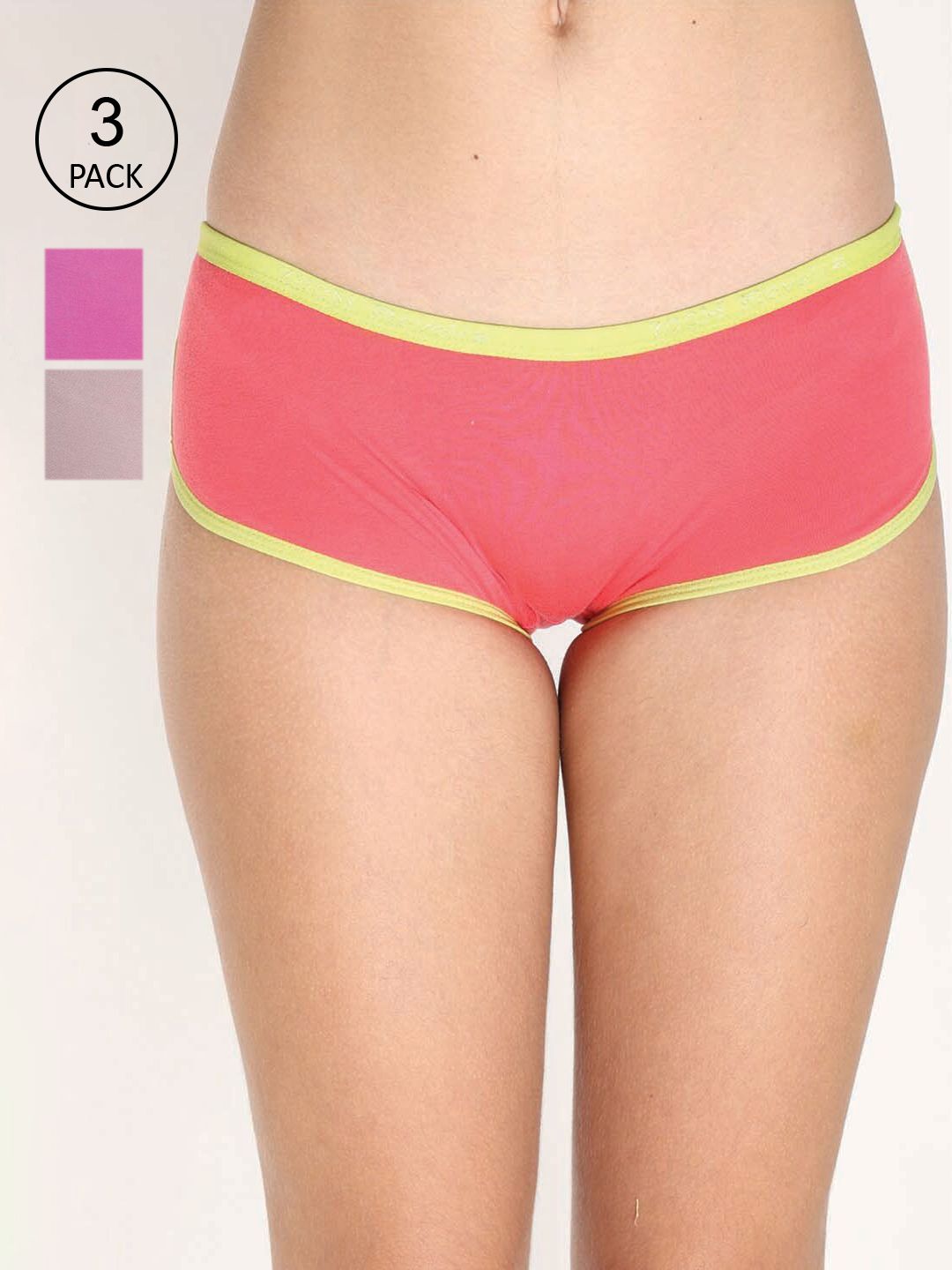 Reveira Women Pack Of 3 Assorted Boy Shorts-picture-33