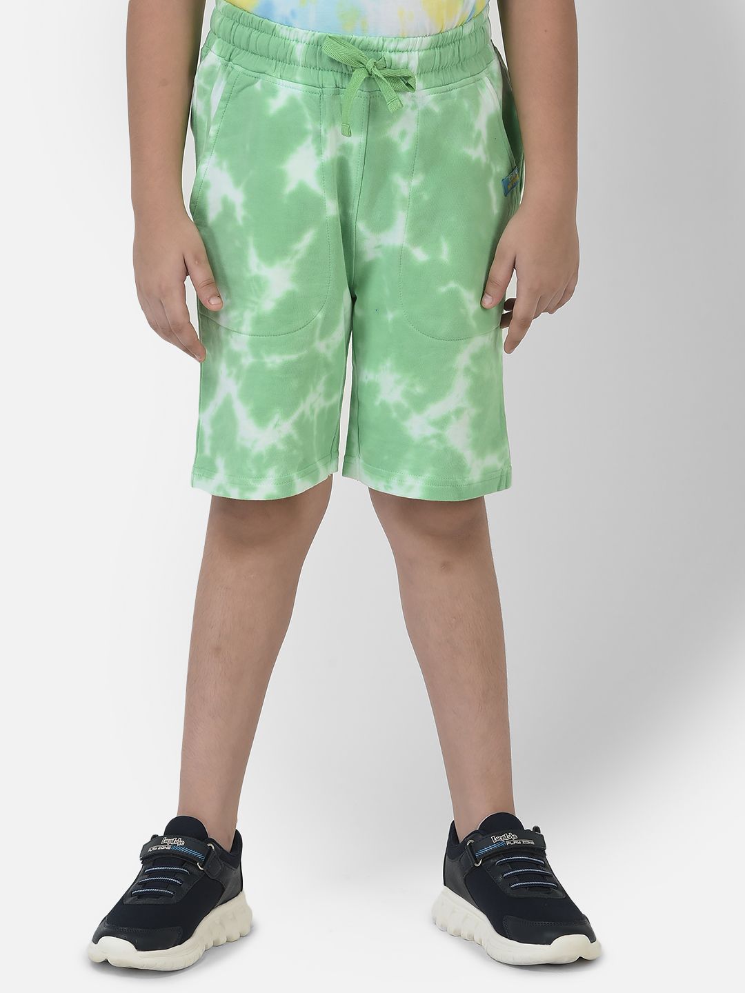 Cub McPaws Boys Green Tie & Dye Cotton Regular Fit Shorts-picture-30
