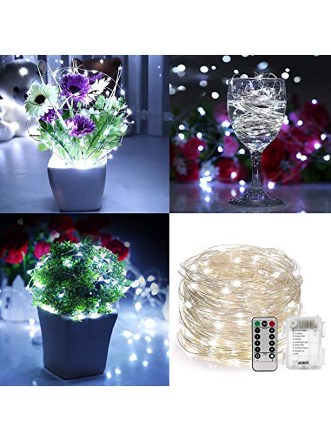 XERGY White 100 LED Battery Box and Remote and 8 Mode Functions String Light -10 m-picture-35