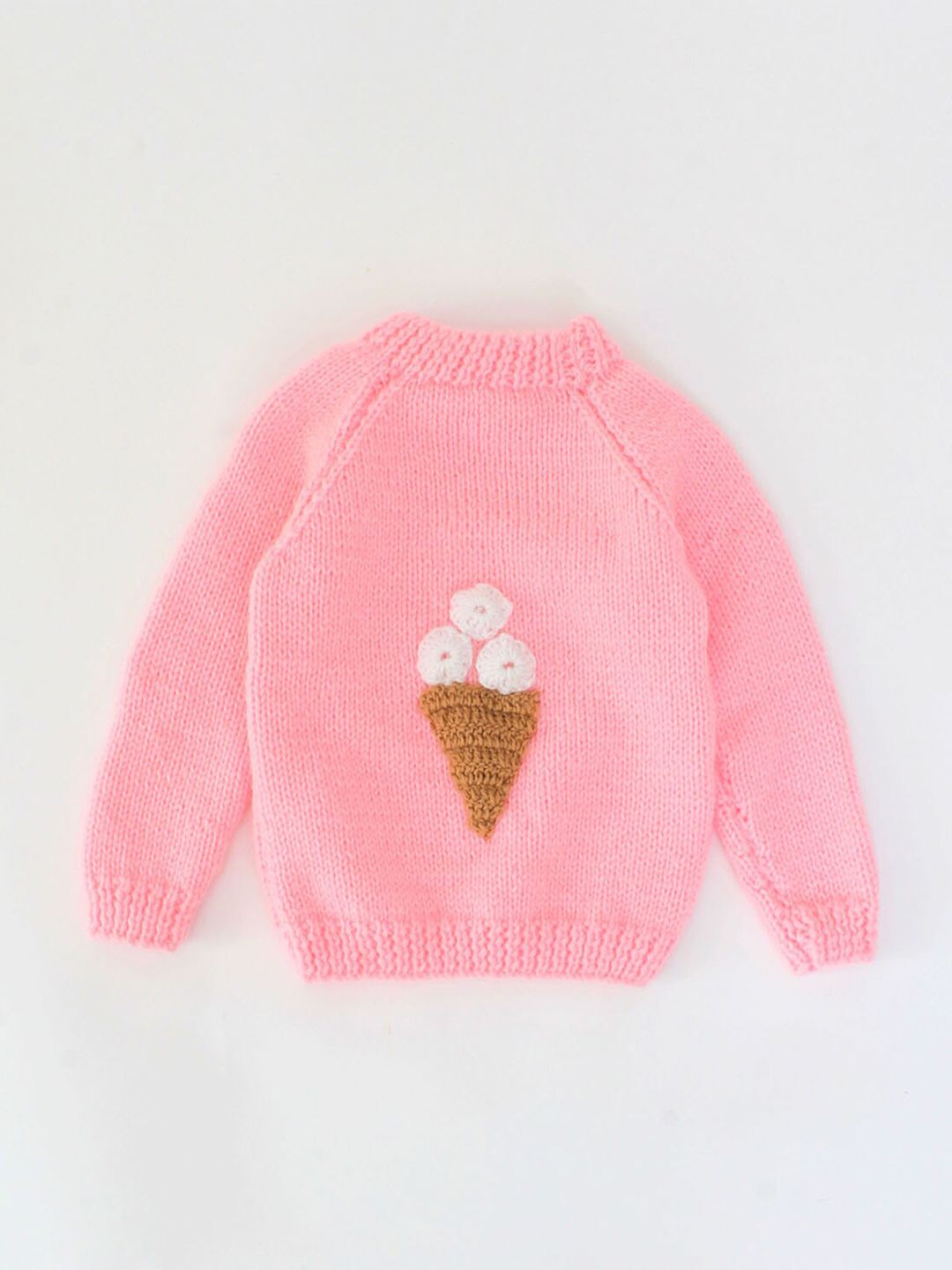 Woonie Unisex Kids Pink & White Humour and Comic Pullover-picture-20