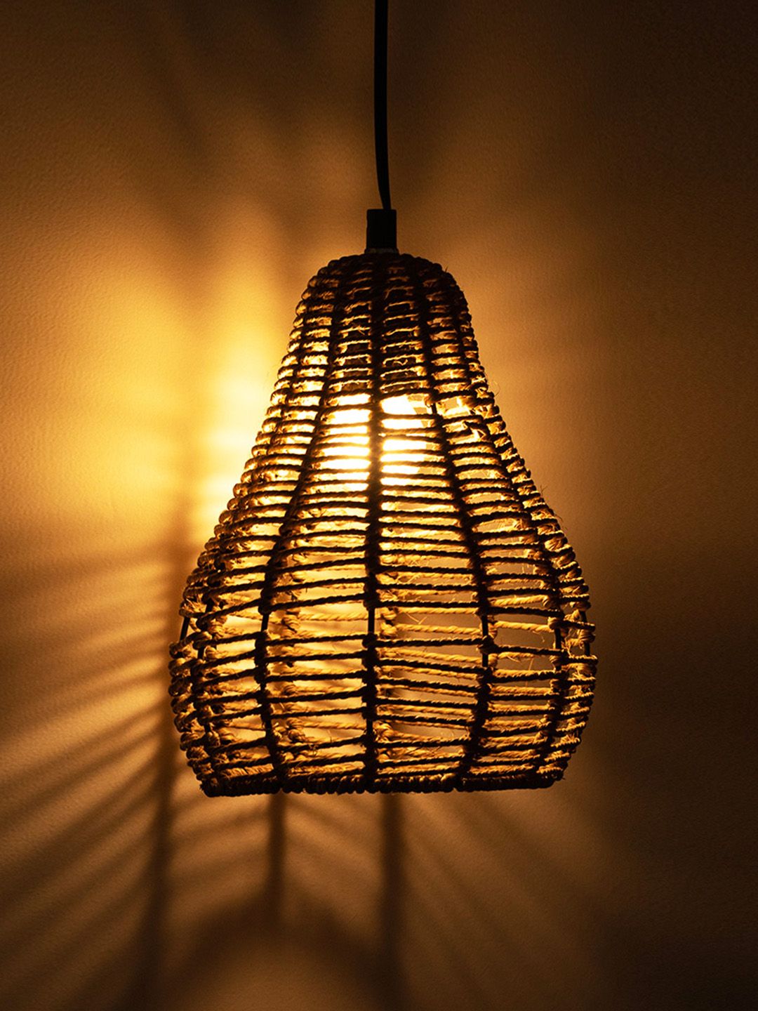 ExclusiveLane Brown Conical Hanging Pendant Hanging Pendant Ceiling Lamps-image-9