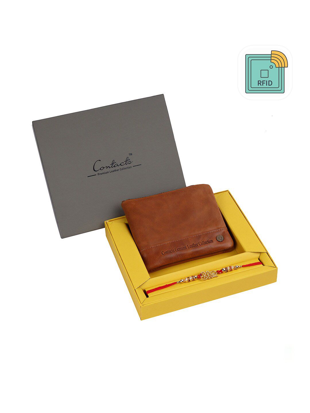 CONTACTS Men Beige Leather Two Fold Wallet-image-5