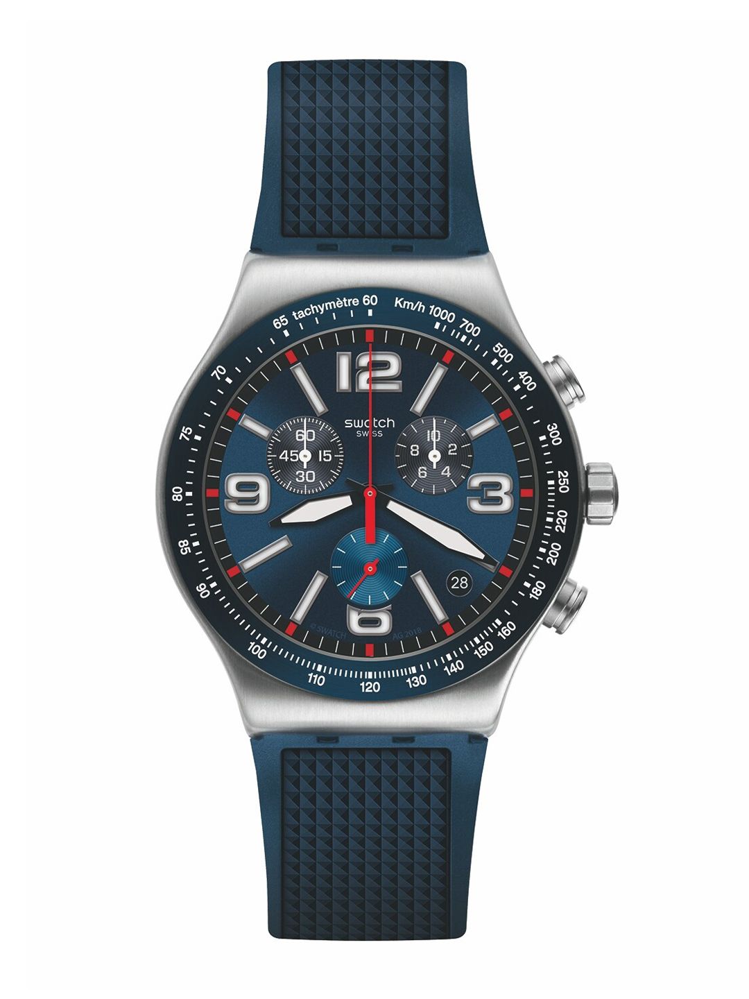 Swatch Unisex Dial & Textured Straps Analogue Watch YVS454-image-39