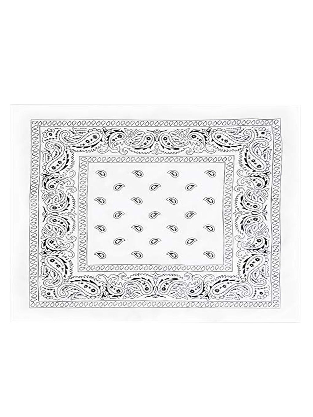 Aadikart White Cotton Paisley Printed Bandana-picture-37
