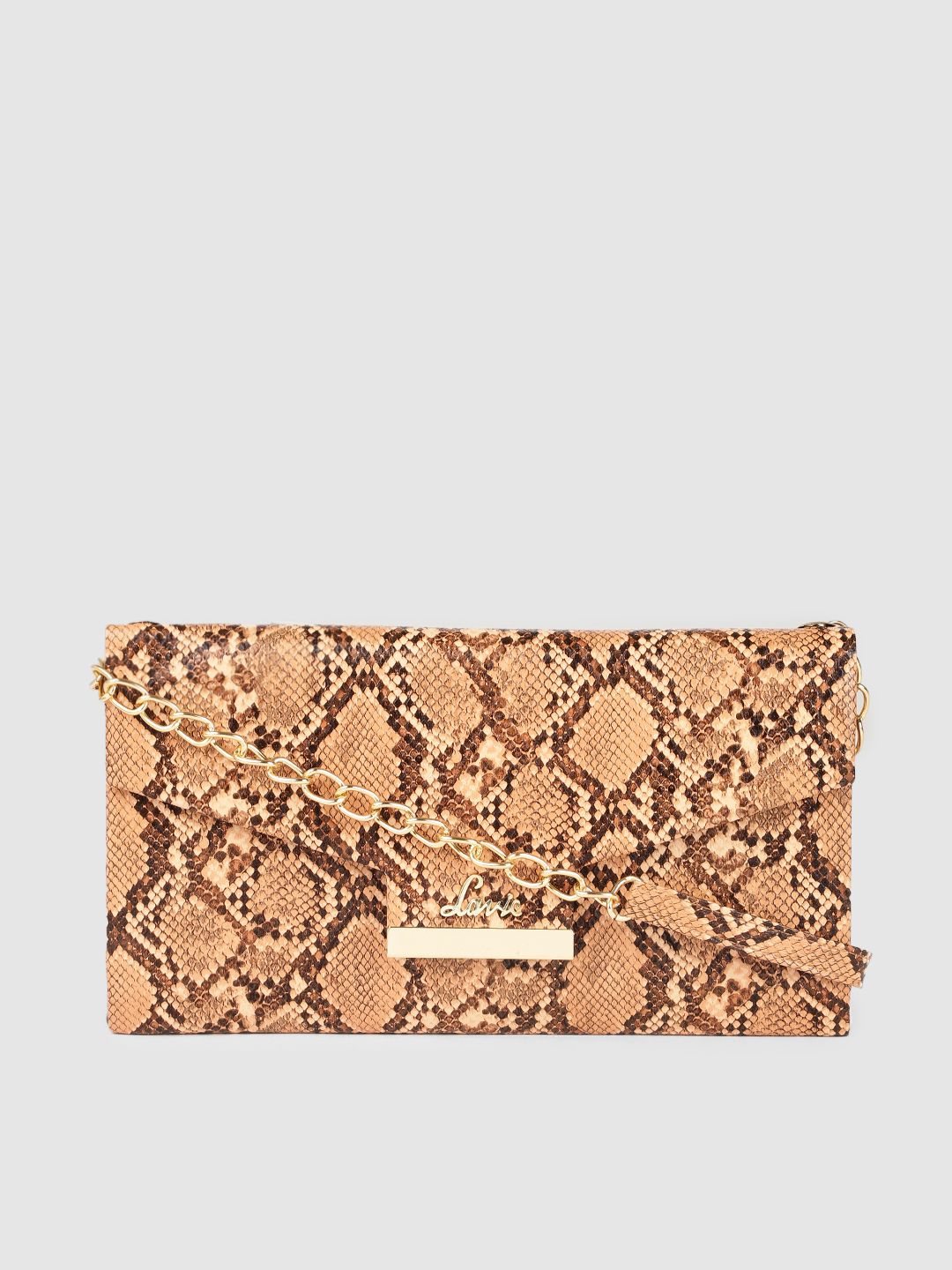 Lavie Ferry Women Brown Animal Textured Structured Party Sling Bag-picture-38