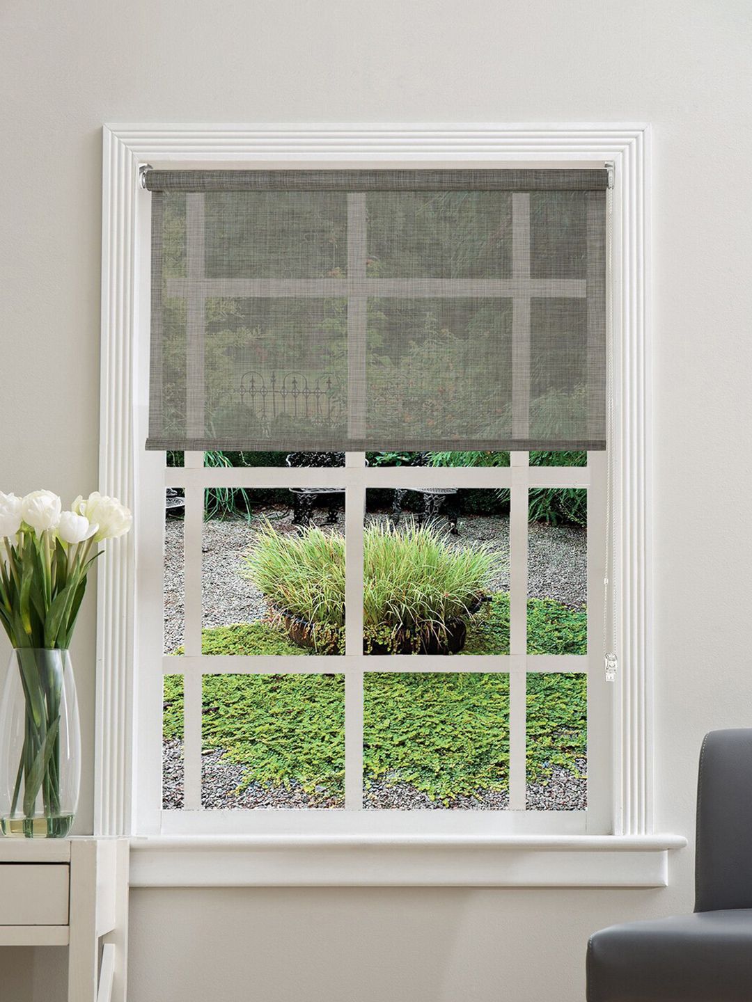 Deco Window Grey Room Darkening Window Blinds-image-1