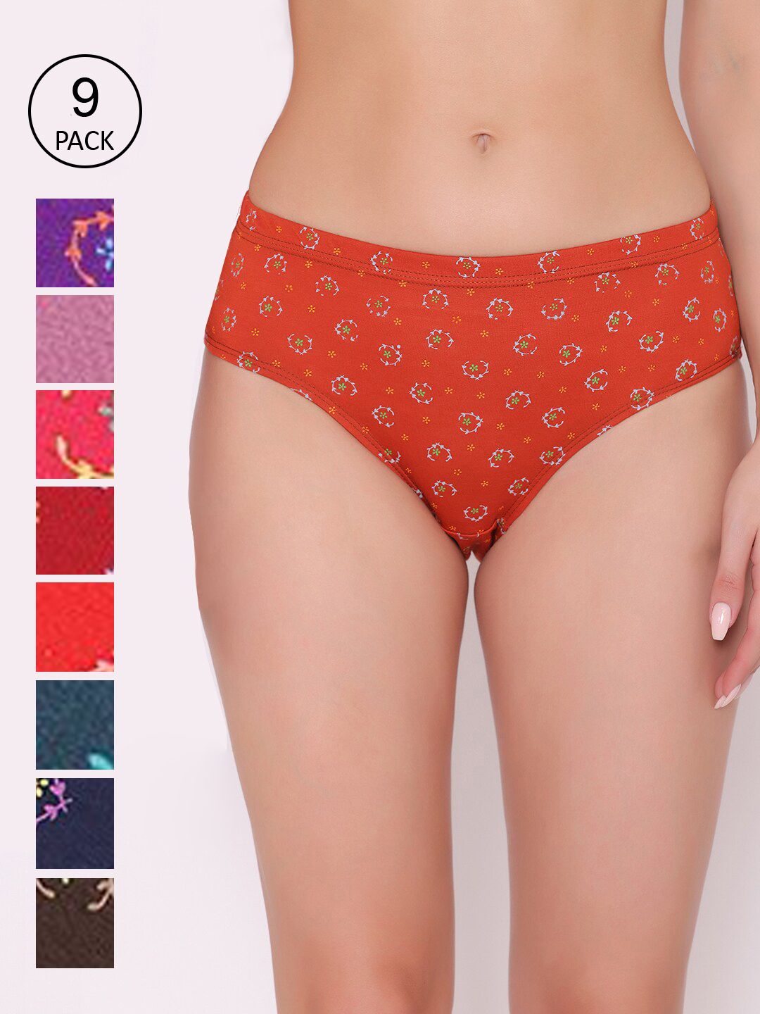 ABELINO Pack of 9 Women Printed Hipster Briefs PANTY9PCPRINTINNER515253-picture-16