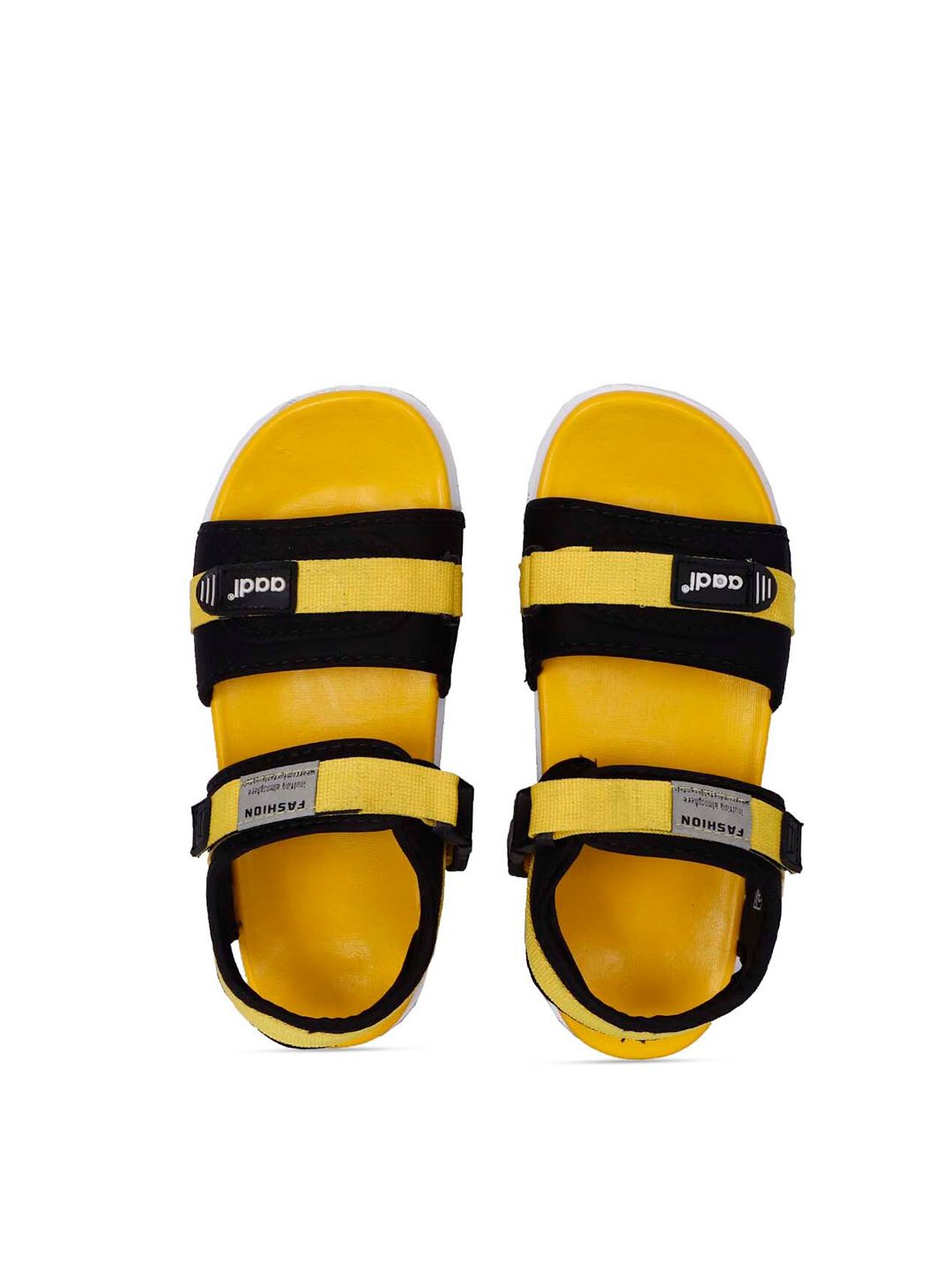 aadi Men Yellow & Black Comfort Sandals-picture-10
