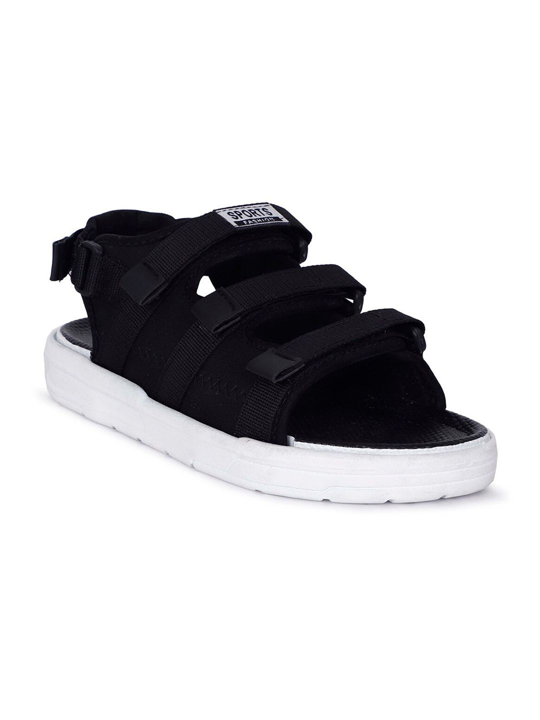 aadi Men Black & White Comfort Sandals-picture-24