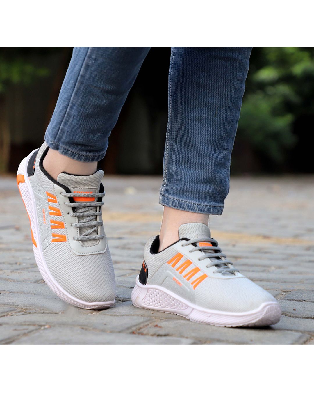 aadi Men Grey Woven Design Sneakers-picture-21