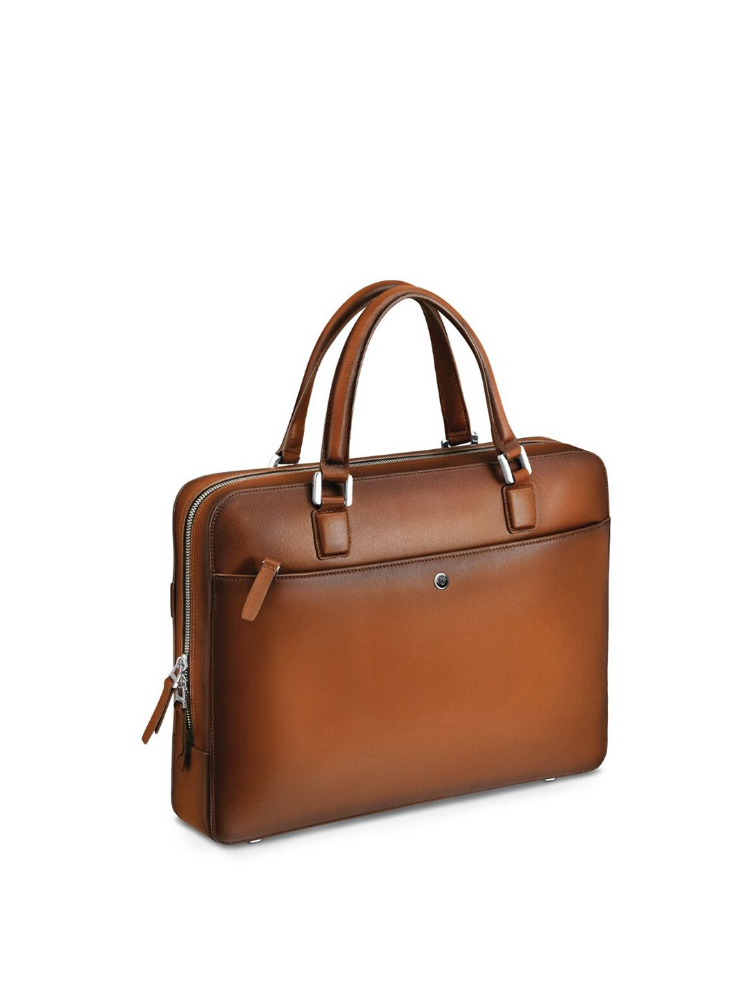 Lapis Bard Men Brown Leather Laptop Bag-image-4