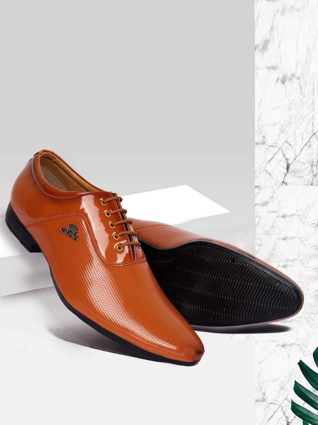 aadi Men Tan Brown Solid Formal Derbys-picture-20