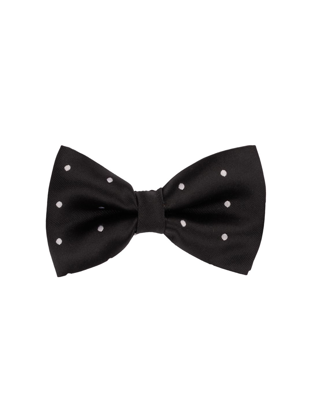 The Tie Hub Men Black & White Woven Design Bow Tie-image-4
