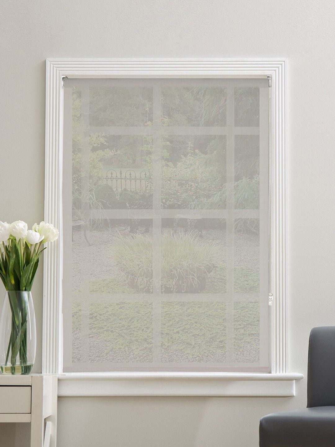 Deco Window Grey & White Room Darkening Window Blinds-image-12