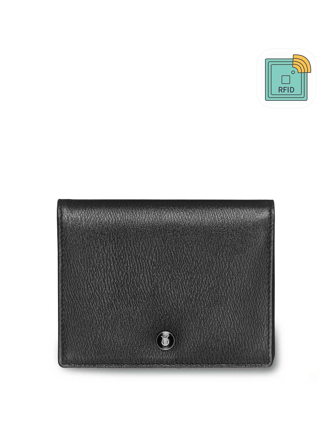 Lapis Bard Men Black Embroidered Leather Card Holder-picture-28